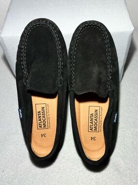 ATLANTA MOCASSIN BLACK SUEDE LOAFER